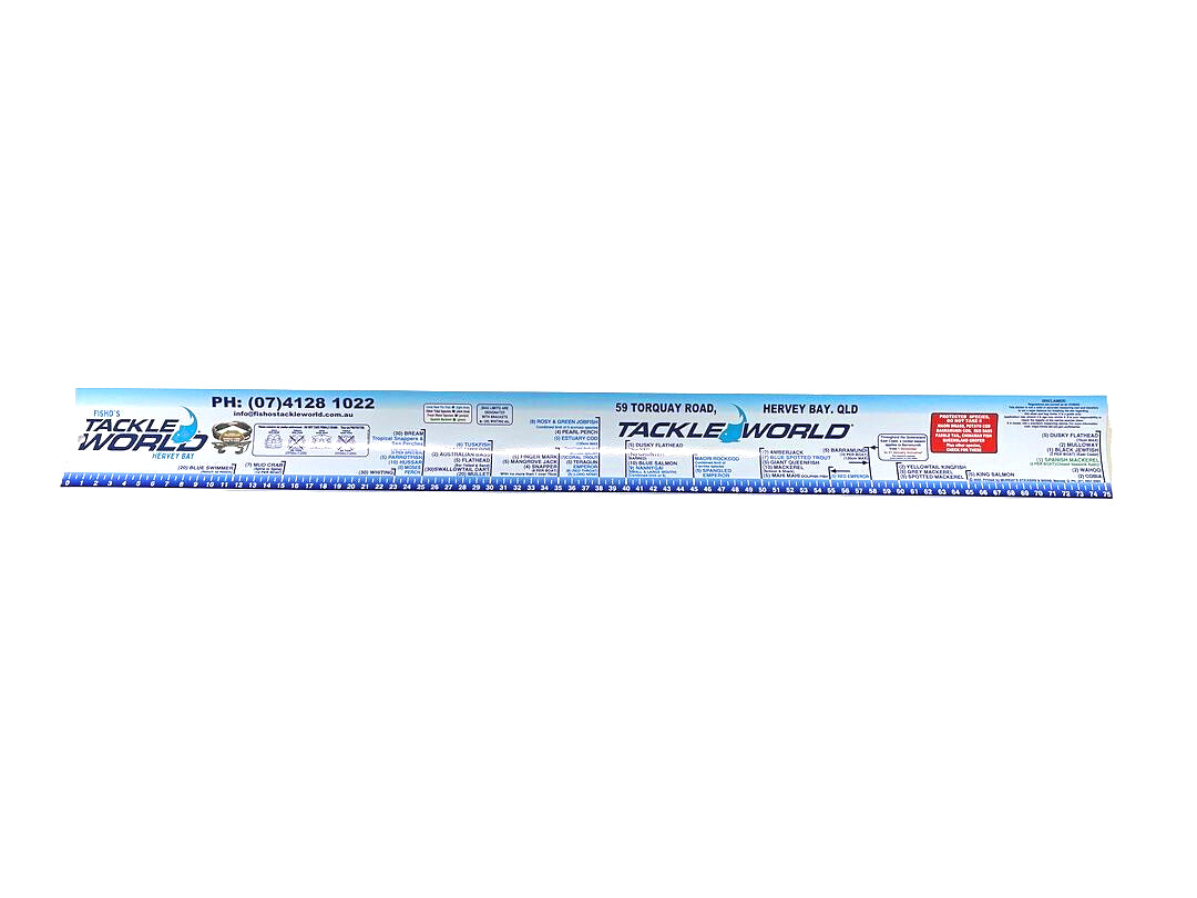 Fisho's Tackle World 75cm Fish Measure Sticker