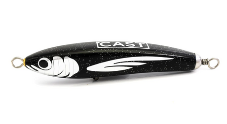 Cast Ptyd Fatboy 120mm 40g Sinking Stickbait Lure [cl:black Pearl Chrome]