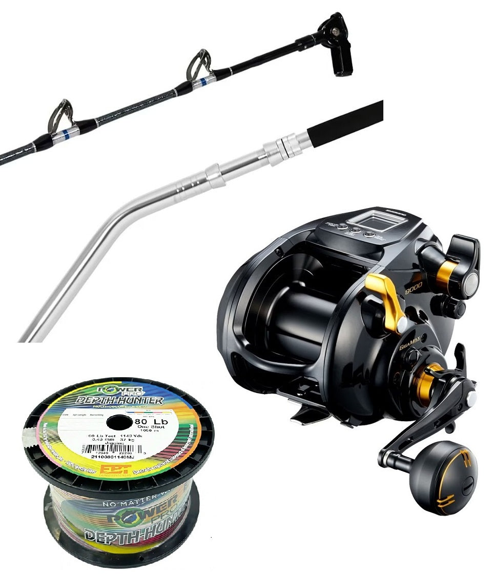 Shimano Electric Combo Beastmaster 9000b Status B/b 5'6" Pe 8-10 Pre-spooled Power Pro Braid 80lb 1050m