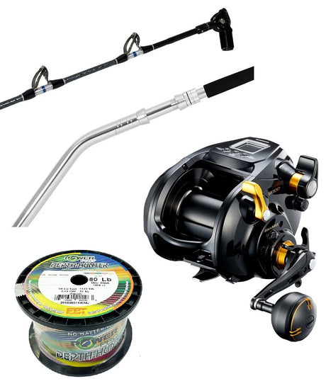 Shimano Electric Combo Beastmaster 9000b Status B/b 5'6" Pe 8-10 Pre-spooled Power Pro Braid 80lb 1050m