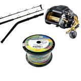 Shimano Electric Combo Beastmaster Md12000 Speedmaster B/b 6'5" 80-200lb Pre-spooled Power Pro Braid 80lb 1050m