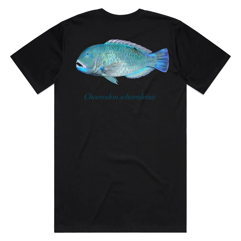 Reef Lagoon T-shirt Ss Tee Blackspot Tuskfish Black [sz:s]