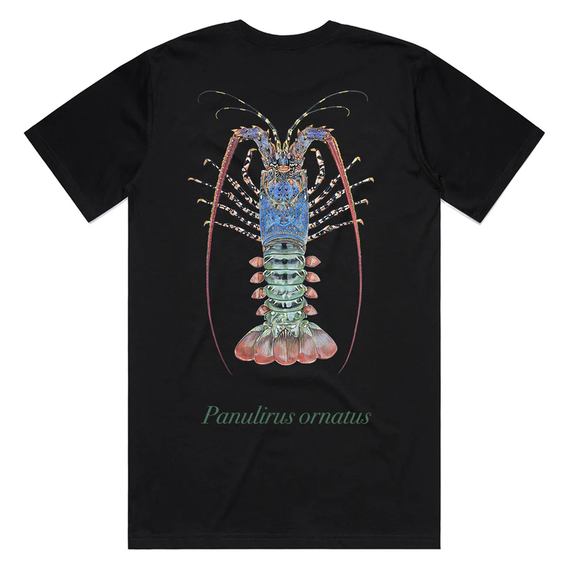 Reef Lagoon T-shirt Ss Tee Ornate Crayfish Black [sz:s]