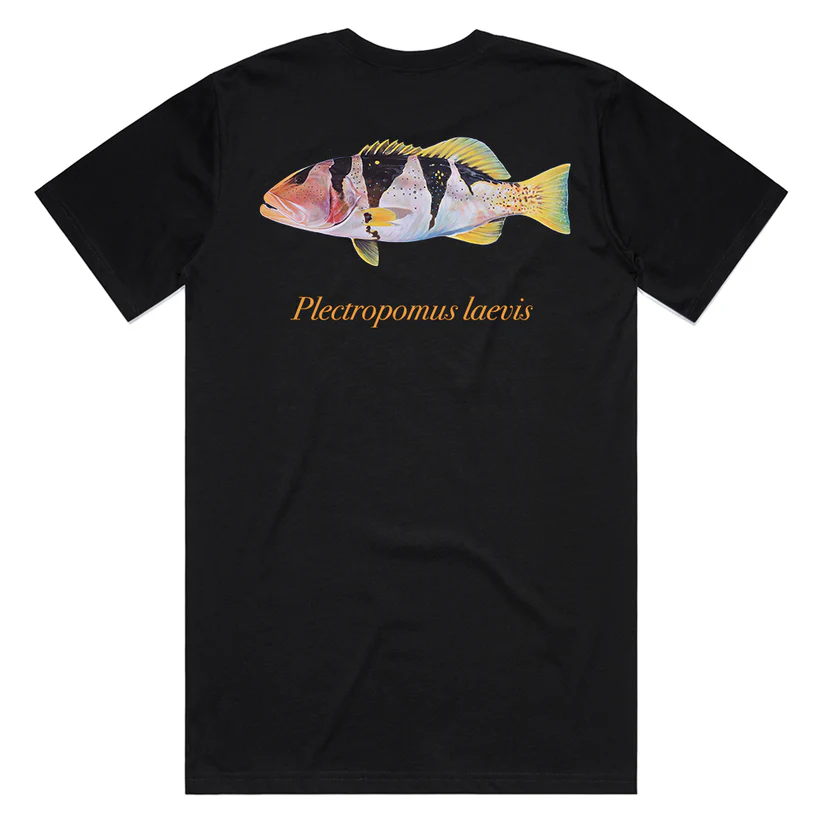 Reef Lagoon T-shirt Ss Tee Footballer Coral Trout Black [sz:s]