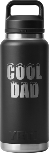 Yeti Rambler 36oz (1l) Bottle With Chug Cap Engraved "cool Dad" > [cl:black]
