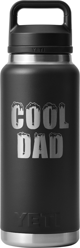 Yeti Rambler 36oz (1l) Bottle With Chug Cap Engraved "cool Dad" > [cl:black]