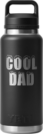 Yeti Rambler 36oz (1l) Bottle With Chug Cap Engraved "cool Dad" > [cl:black]