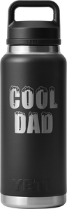 Yeti Rambler 36oz (1l) Bottle With Chug Cap Engraved "cool Dad" > [cl:black]