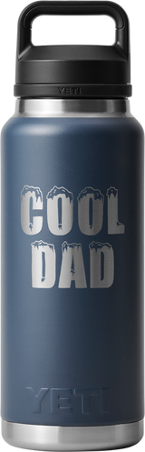 Yeti Rambler 36oz (1l) Bottle With Chug Cap Engraved "cool Dad" > [cl:navy]