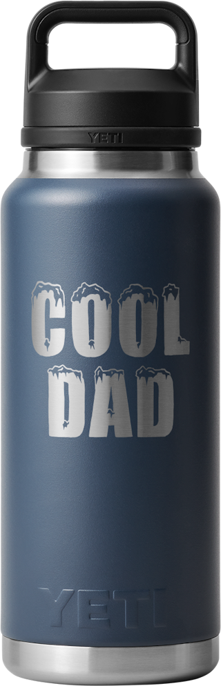 Yeti Rambler 36oz (1l) Bottle With Chug Cap Engraved "cool Dad" > [cl:navy]