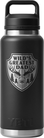 Yeti Rambler 36oz (1l) Bottle With Chug Cap Engraved "wild's Greatest Dad" > [cl:black]
