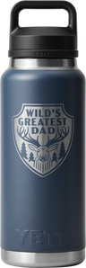Yeti Rambler 36oz (1l) Bottle With Chug Cap Engraved "wild's Greatest Dad" > [cl:navy]