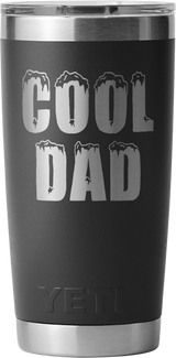 Yeti Rambler 20oz (591ml) Tumbler With Magslider Lid Engraved "cool Dad" > [cl:black]