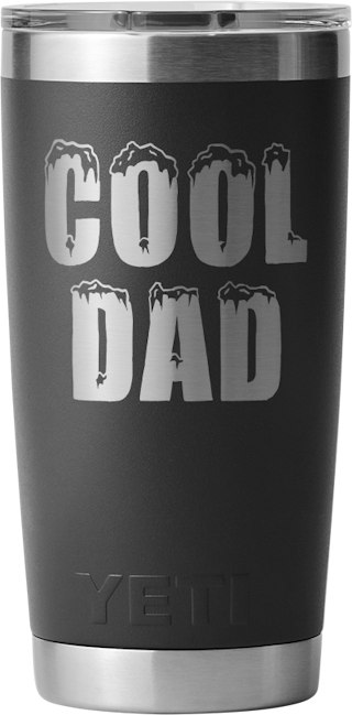 Yeti Rambler 20oz (591ml) Tumbler With Magslider Lid Engraved "cool Dad" > [cl:black]