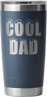 Yeti Rambler 20oz (591ml) Tumbler With Magslider Lid Engraved "cool Dad" > [cl:navy]