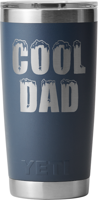 Yeti Rambler 20oz (591ml) Tumbler With Magslider Lid Engraved "cool Dad" > [cl:navy]