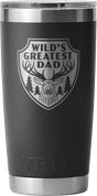 Yeti Rambler 20oz (591ml) Tumbler With Magslider Lid Engraved "wild's Greatest Dad" > [cl:black]