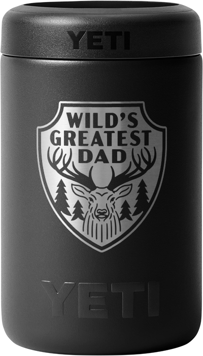 Yeti Rambler Colster Insulated (375ml) Can Cooler Engraved "wild's Greatest Dad" > [cl:black]