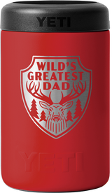 Yeti Rambler Colster Insulated (375ml) Can Cooler Engraved "wild's Greatest Dad" > [cl:rescue Red]