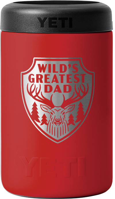 Yeti Rambler Colster Insulated (375ml) Can Cooler Engraved "wild's Greatest Dad" > [cl:rescue Red]