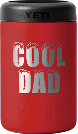 Yeti Rambler Colster Insulated (375ml) Can Cooler Engraved "cool Dad" > [cl:rescue Red]