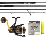 Penn Combo Slammer Iv 3500 Regiment Black Ops Sp701mh 6-10kg With 20lb Berkley X8 Green >< 