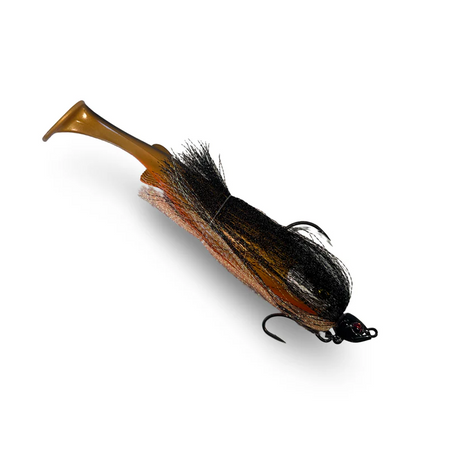 Spinwright Fluffball X Raijin Shad 220mm Soft Plastic Swimbait Lure [cl & Sz:1/2oz - Golden Flank]