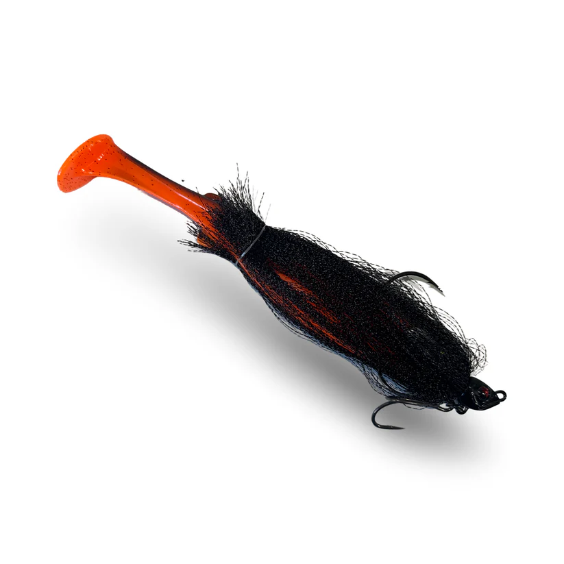 Spinwright Fluffball 220mm 1/2oz Soft Plastic Swimbait Swim-jig Lure [cl:pumpkin Head]