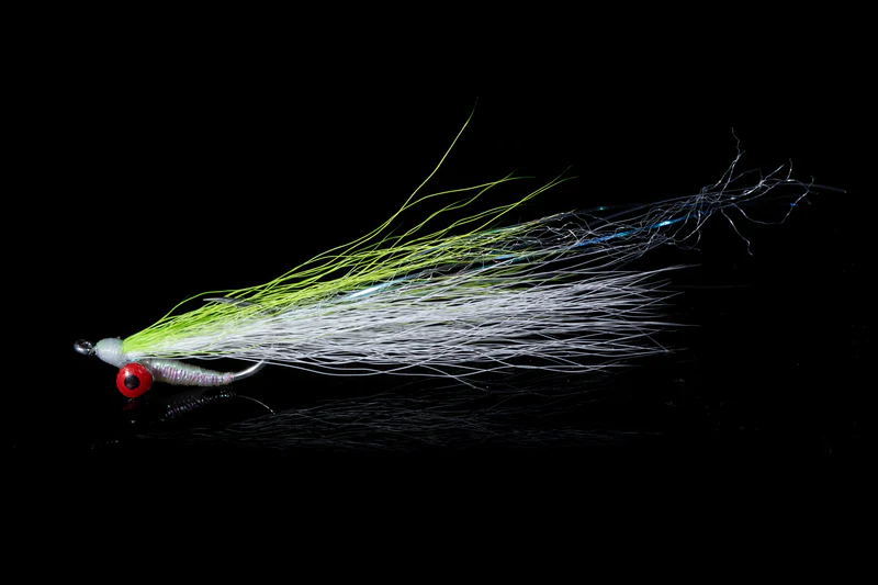 Manic Fly Aussie Clouser [sz & Cl:2 - Chartreuse/white]