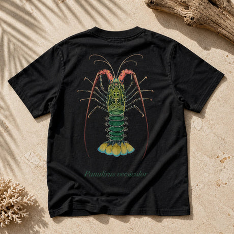 Reef Lagoon T-shirt Ss Tee Painted Rock Lobster Black [sz:s]