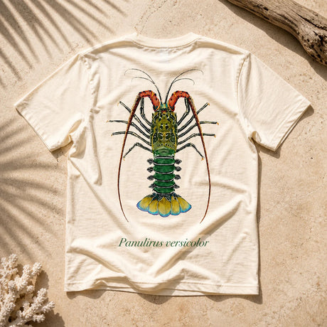 Reef Lagoon T-shirt Ss Tee Painted Rock Lobster Beige [sz:s]