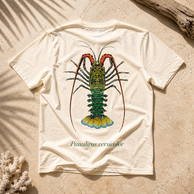 Reef Lagoon T-shirt Ss Tee Painted Rock Lobster Beige [sz:s]