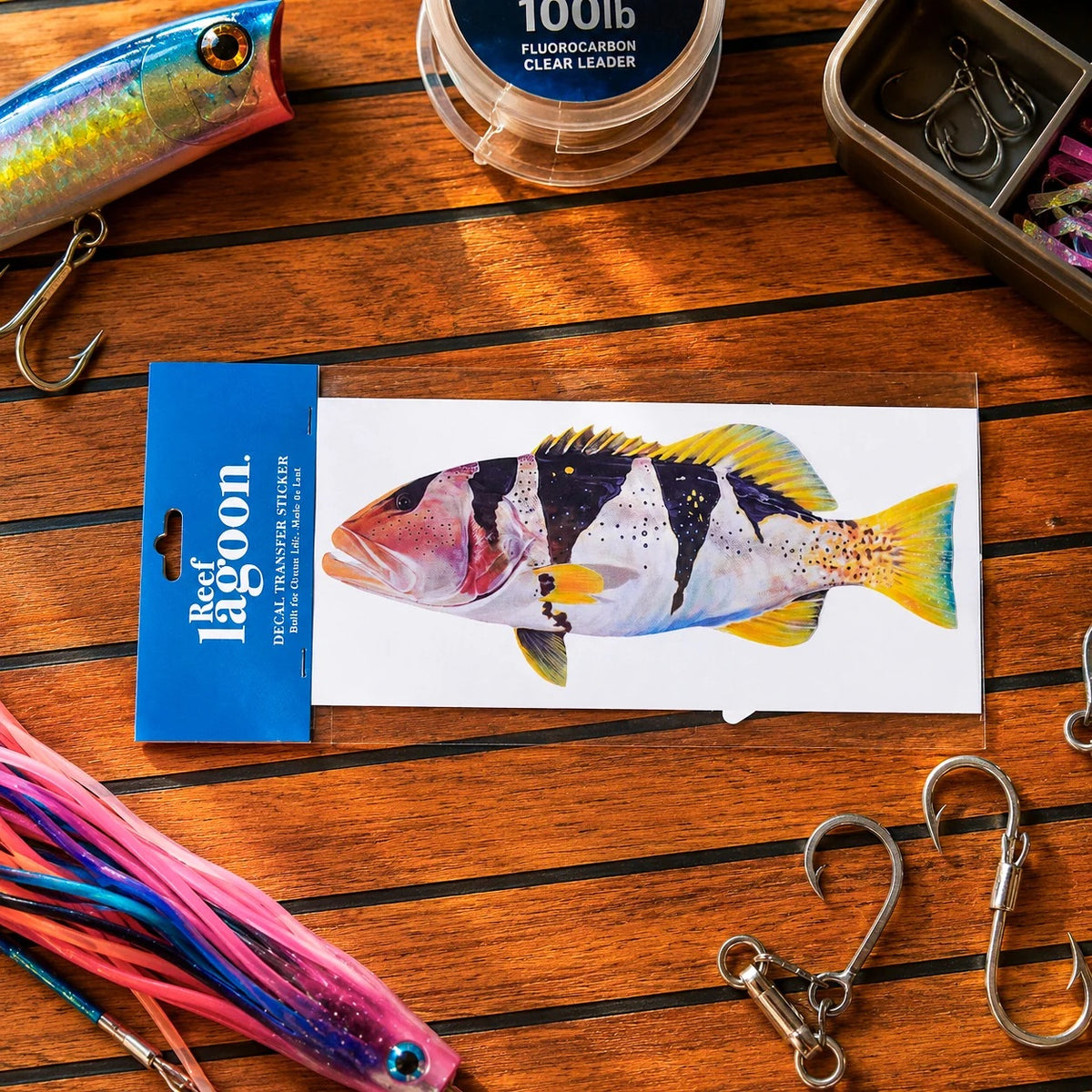 Reef Lagoon Decal Sticker A5 [cl:footballer Coral Trout]