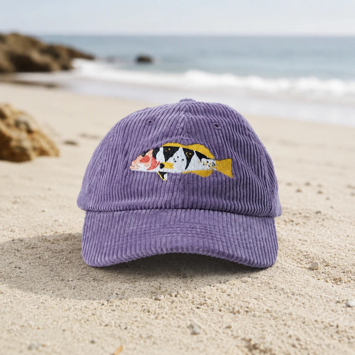 Reef Lagoon Corduroy Curved Brim Cap [cl:footballer Trout / Lilac]