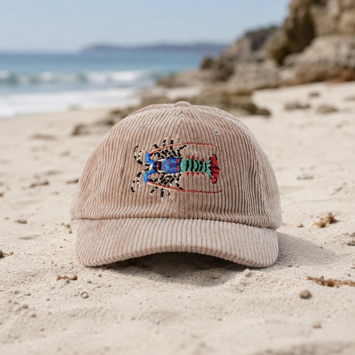 Reef Lagoon Corduroy Curved Brim Cap [cl:ornate Cray / Sand]