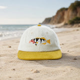 Reef Lagoon Corduroy Flat Brim Cap [cl:footballer / White/honey]