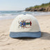 Reef Lagoon Corduroy Flat Brim Cap [cl:ornate Cray / Cream/azure]