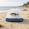 Reef Lagoon Corduroy Flat Brim Cap [cl:dogtooth / White/navy]