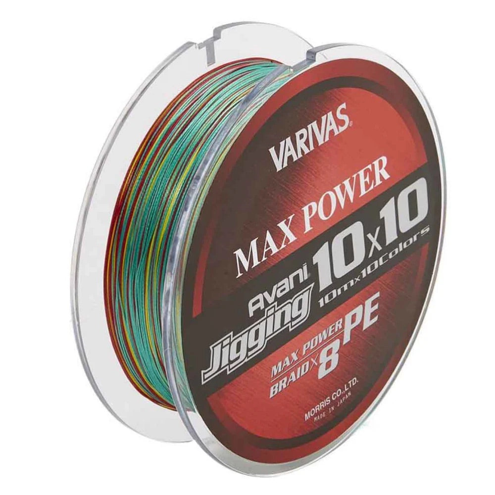 Varivas Avani Jigging 10x10 Max Power Pe X8 Braided Fishing Line Multi-coloured 400m [sz:400m - Pe 3 / 48lb]