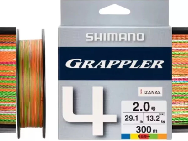 Shimano Grappler 4 Braided Fishing Line Multi Colour >< [sz:300m Pe1.5 / 24.6lb]
