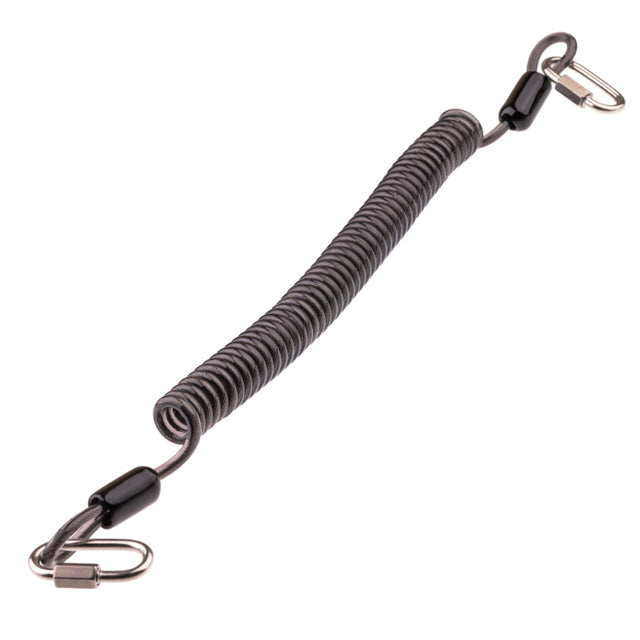 Toit Tether Black Large Coil Lanyard