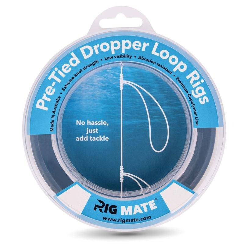 Rig Mate Pre-tied Monofilament Dropper Loop Rigs [sz:30lb 80 Knots]