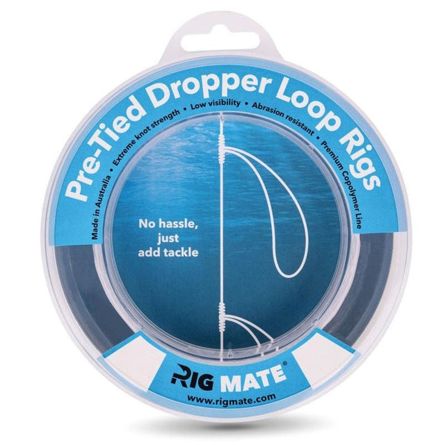 Rig Mate Pre-tied Monofilament Dropper Loop Rigs [sz:30lb 80 Knots]