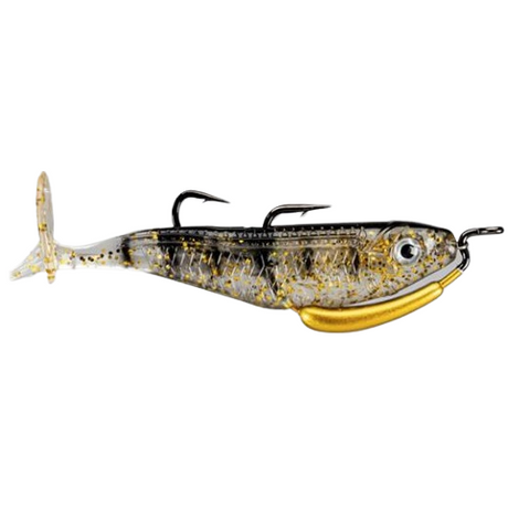 My Lure Box Jack Burner 85mm Pre-rigged Soft Plastic Swimbait Lure [cl:all Glitter Gold]