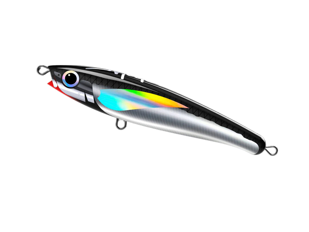 Malosi Chieftain 180f 80g Floating Stickbait Lure [cl:noir]