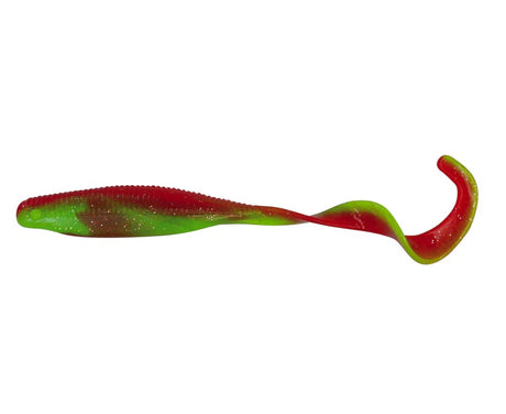 Zman Streakz Curly Tailz 7" Soft Plastic Lure [cl:nuked Chicken Glow]