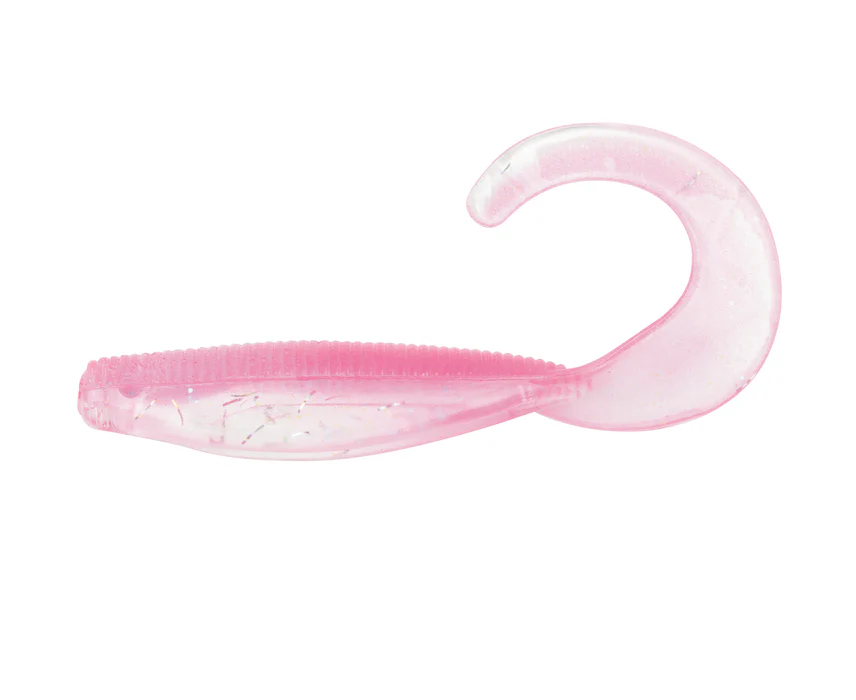 Zman Streakz Curly Tailz 4" Soft Plastic Lure [cl:cotton Candy]