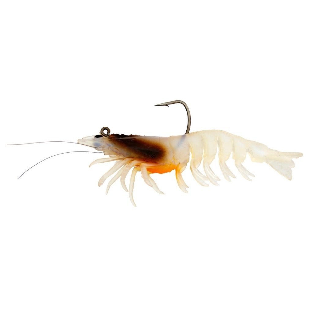 Zerek Absolute Shrimp 3.5" Soft Plastic Lure ><^ [cl:ghost Uv]