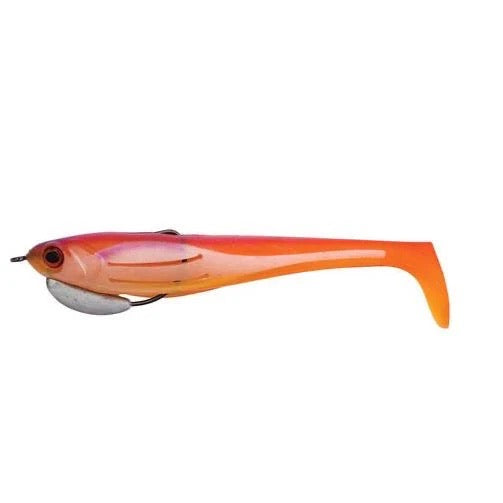 Zerek Flat Shad Pro 4.5" Soft Plastic Lure ><^ [cl:orange Biscuit]