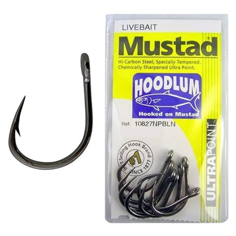 Mustad Hoodlum Live Bait Hooks [sz:10/0 - 3pk]